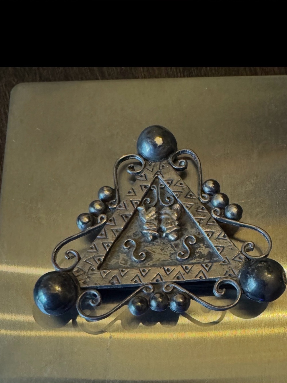 Antique 900 silver brooch